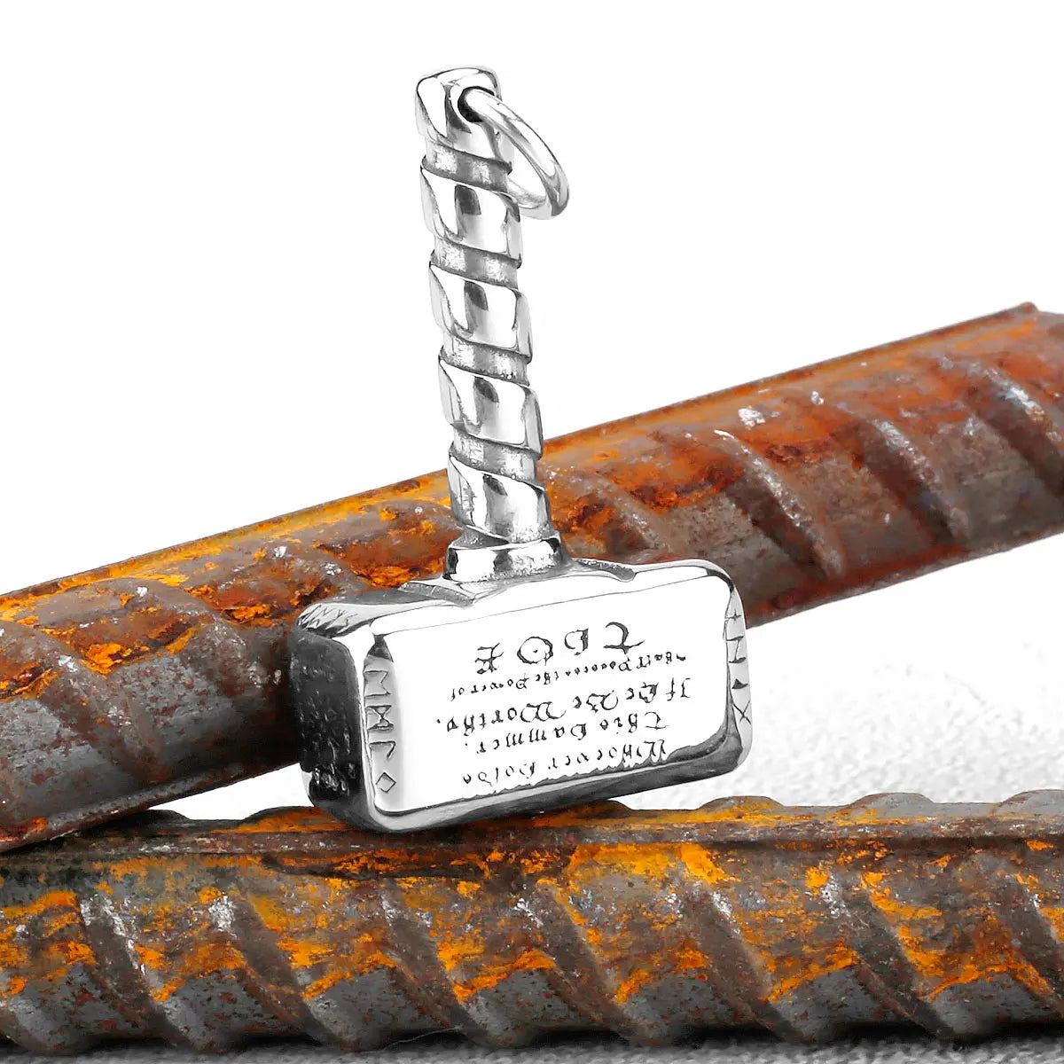 Vintage Viking Battle Thor Hammer Necklace Stainless Steel Men's Hiphop Rock Punk Pendant Necklace Nordic Jewelry Gift
