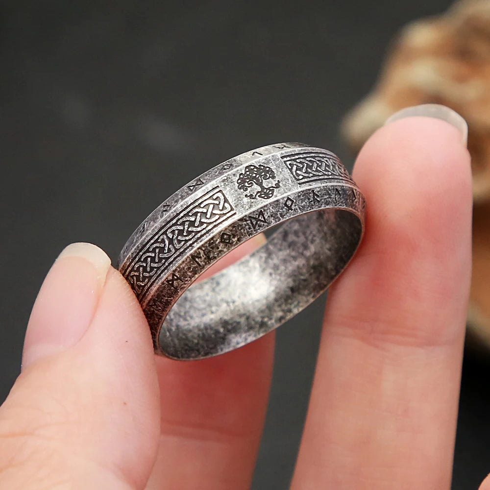 Viking Tree of Life Ring — Stainless Steel