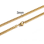 Cuban Link Chain Necklace 3-7mm — Stainless Steel