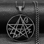 Necronomicon Satan Pendant Necklace — Stainless Steel