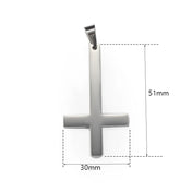 Cross Pendant Necklace — Two-tone Stainless Steel