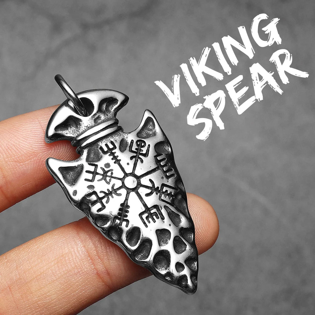 Viking Compass Pendant Necklace — Stainless Steel