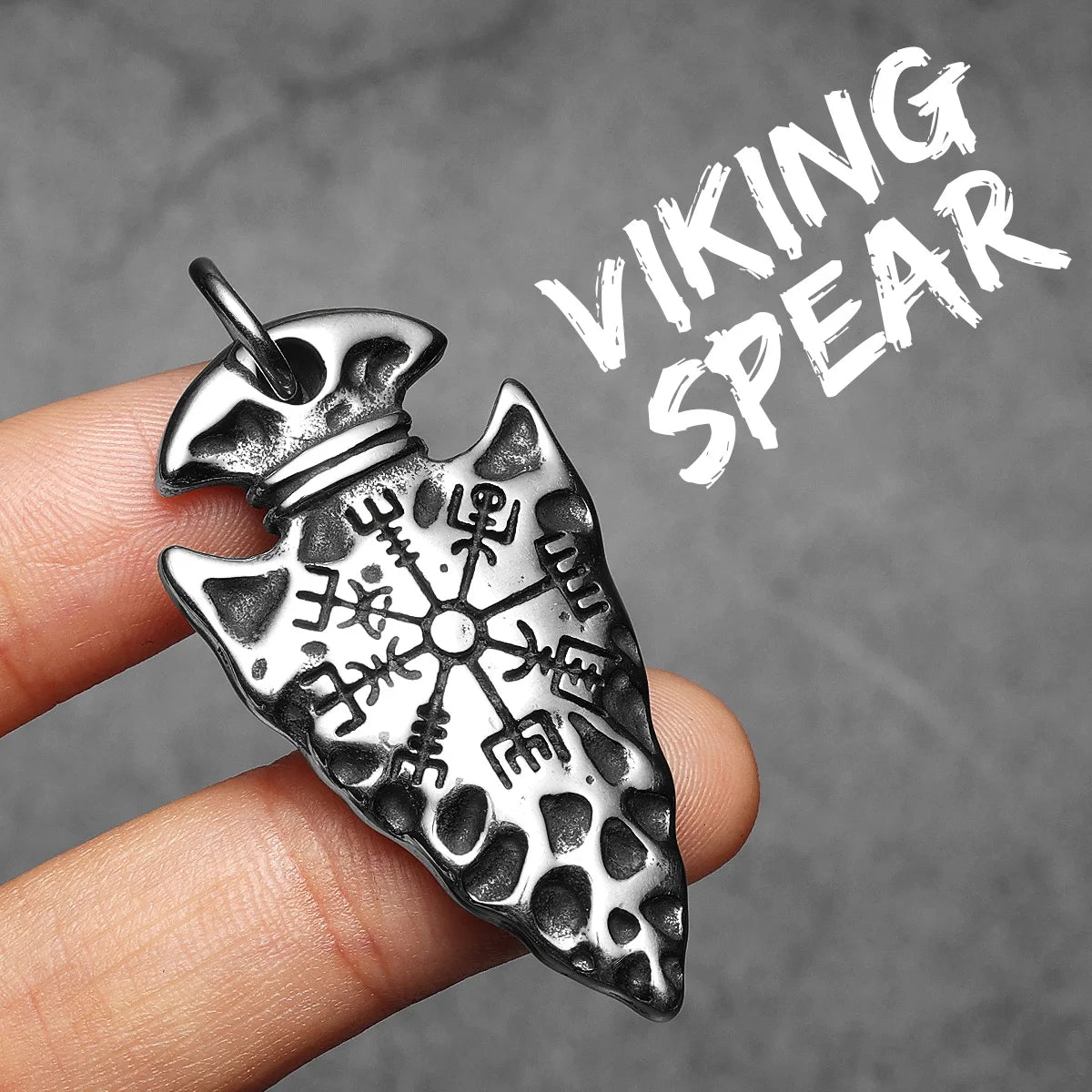 Viking Compass Pendant Necklace — Stainless Steel