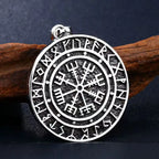 Vintage Stainless Steel Nordic Vikings Pendant For Men Slavic Amulet Pagan Solar Symbol Slavic Wheel Necklaces Fashion