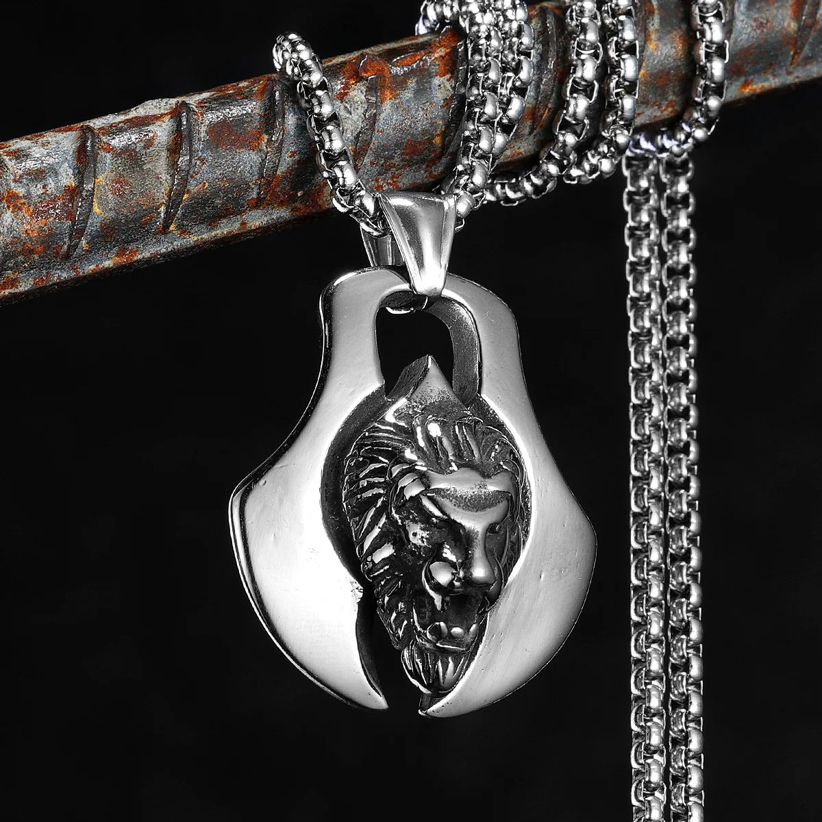 Viking Axe Stainless Steel Punk Biker Pendant