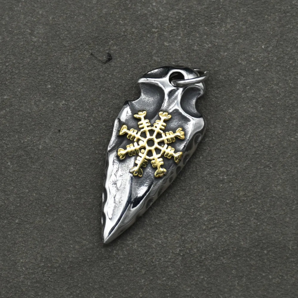 Stainless steel Nordic Rune Thor\'s Hammer Pendant Odin Celts Valknut Thors axe Necklace Men's Amulet Jewelry