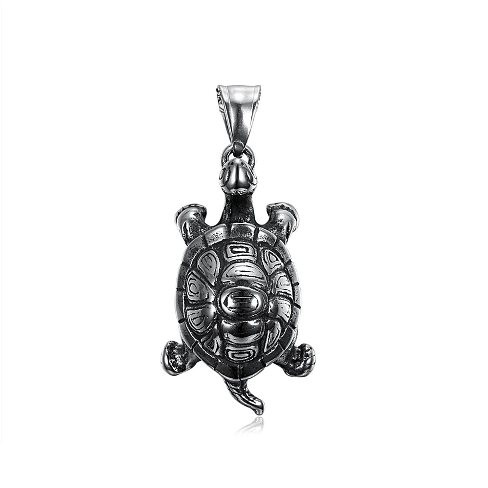 Turtle Pendant — Stainless Steel