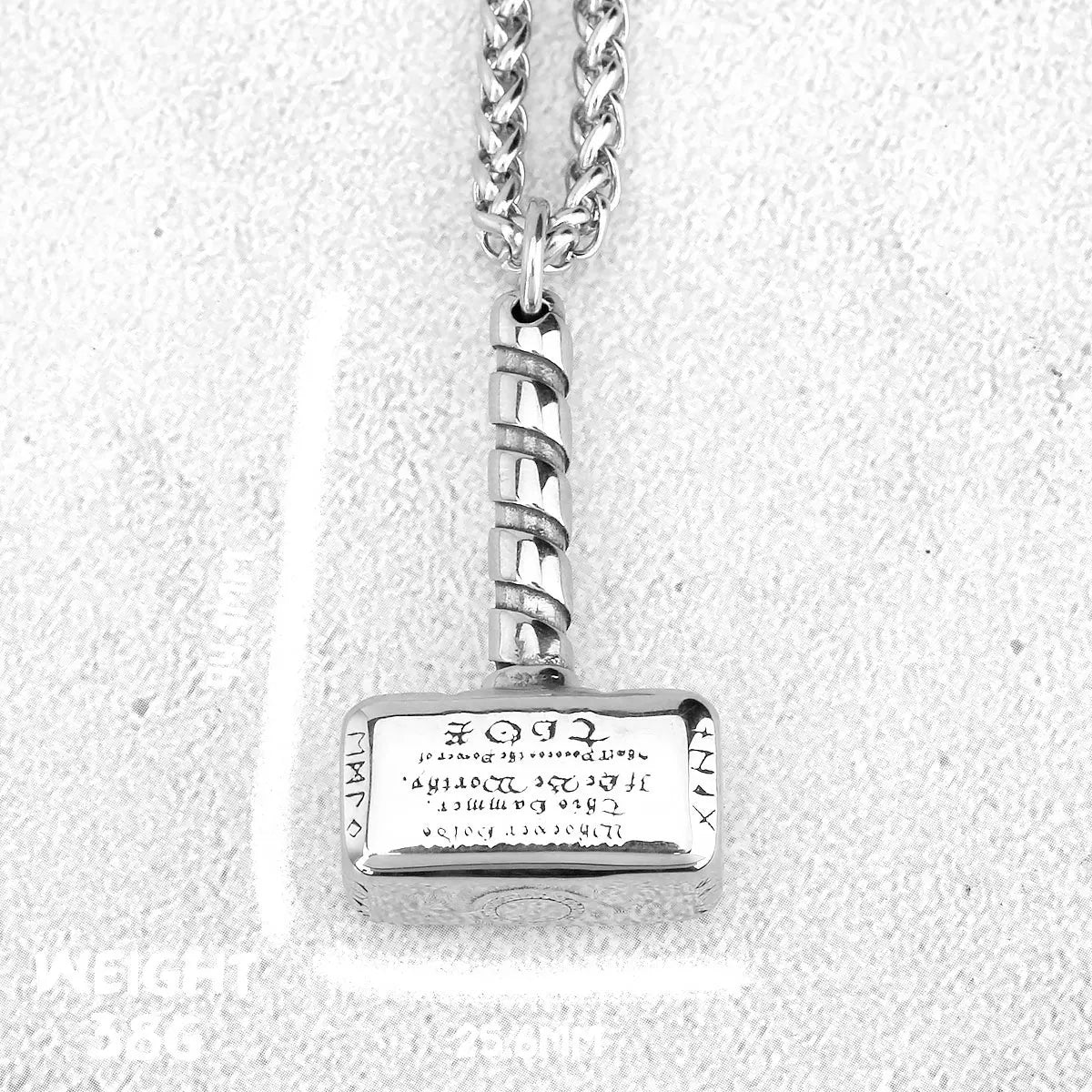 Vintage Viking Battle Thor Hammer Necklace Stainless Steel Men's Hiphop Rock Punk Pendant Necklace Nordic Jewelry Gift