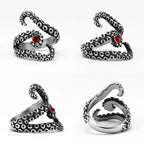Octopus Ruby Ring — Stainless Steel