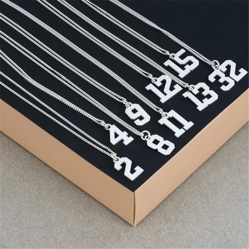 custom Any number Necklaces Hip Hop Basketball Number Legend 23 Necklaces Jewelry For Men Stainless Steel Gold Chain