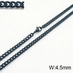 Punk Curb Cuban Link Chain Men Women Stainless Steel Long Necklace Fashion Tide Hip Hop Sweater Accessories Party Jewelry Gifts