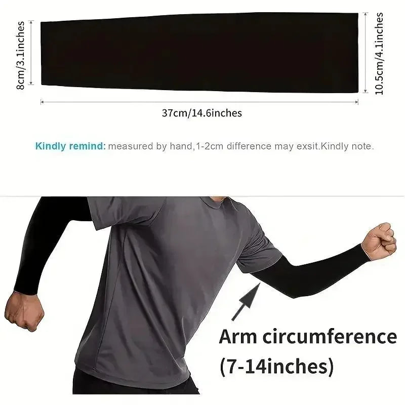 1 Pair Cooling Arm Covers for Men and Women Summer Sun Protection Sunshade Ice Silk Sleeves for Cycling Outdoor Sports