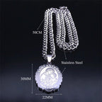 SAINT ANTHONY PRAY FOR US Stainless Steel Archangel Necklace Women/Men Silver Color Flower Necklaces Jewelry religieux