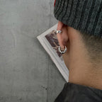 Stainless Steel Gothic Totem Hoop Earring