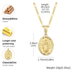 Virgin Mary Figaro Chain Pendant — SS