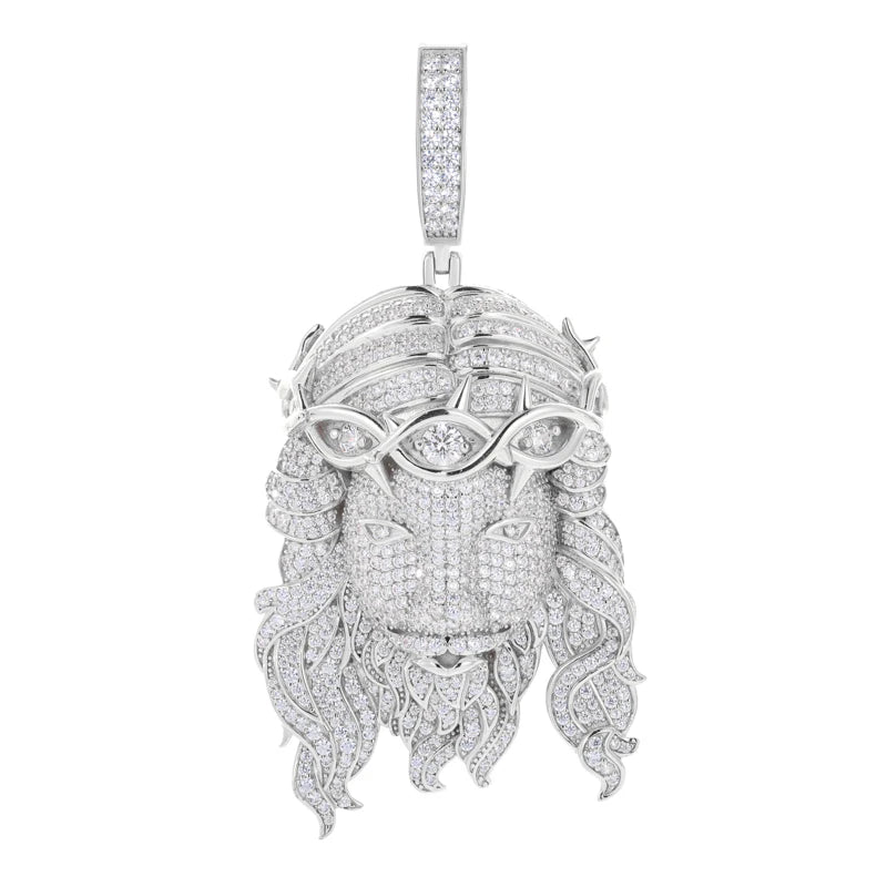 TUHE Unisex High Quality D VVS Moissanite Iced Out Pendants Jesus For Men Hip Hop Jewelry