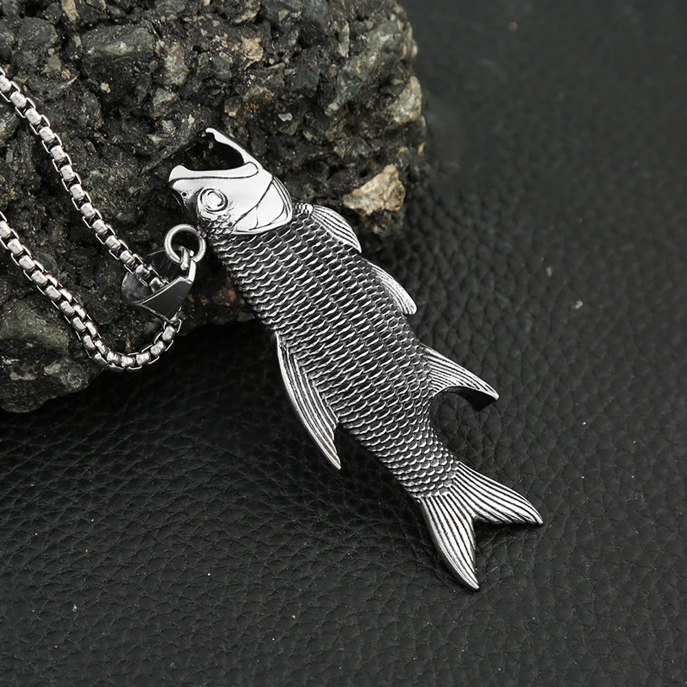Fish Stainless Steel Pendant Necklace