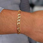 Gold Figaro Bracelet 316L Stainless Steel 5MM