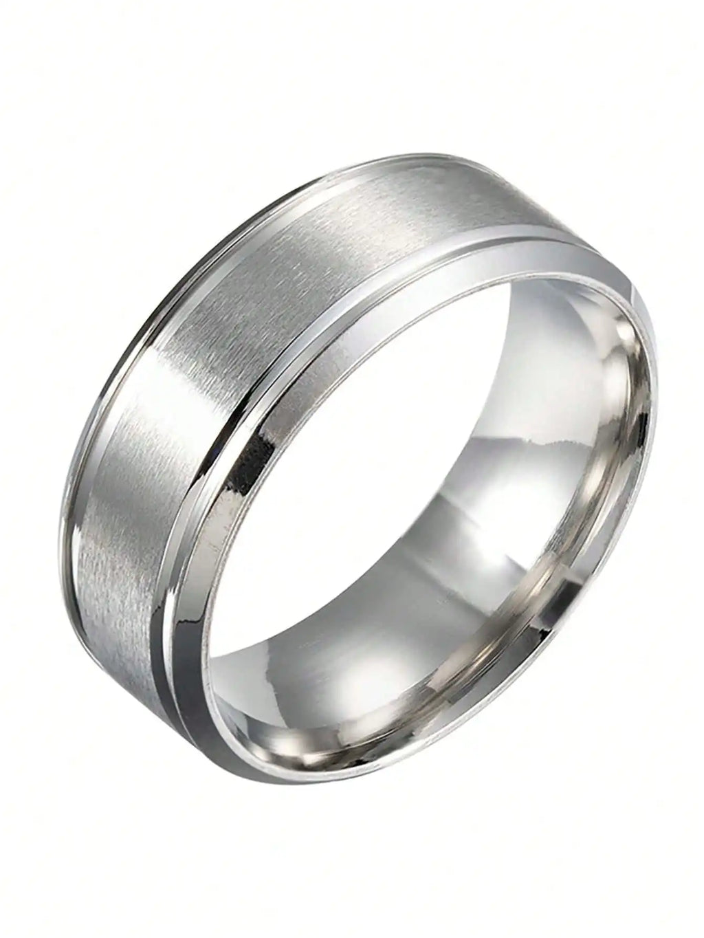 Minimalist Brushed Tungsten Stainless Steel Ring for Men and Women