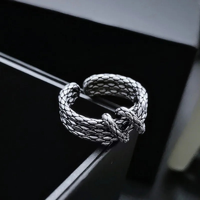 Steel Ring Japanese Korean Versatile Trend Weaving