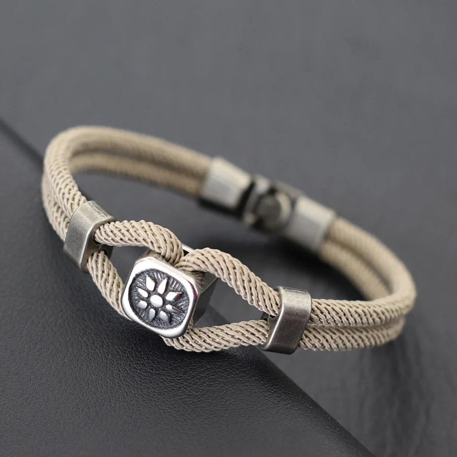 Nautical Surf Rope Bracelet — Adjustable Wrap Cord