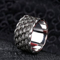 Wide Twist Knitting Ring — Stainless Steel