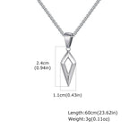 Casual Geometric Necklace for Men Boys,Stainless Steel Four Pointed Star Collar,Hiphop Punk Jewelry Gift