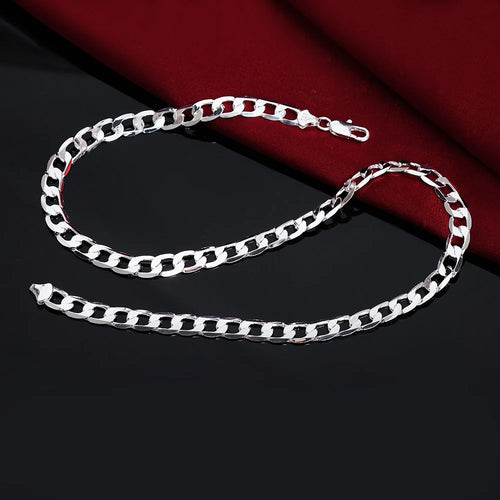 6MM Cuban Chain Necklace — Silver