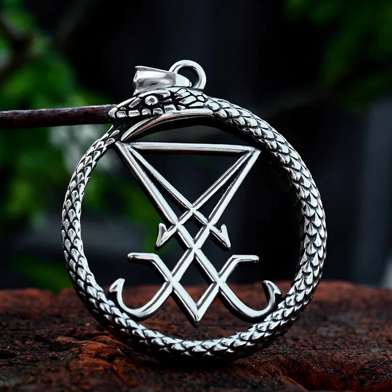 Satan Pentagram Demon Pendant — Stainless Steel