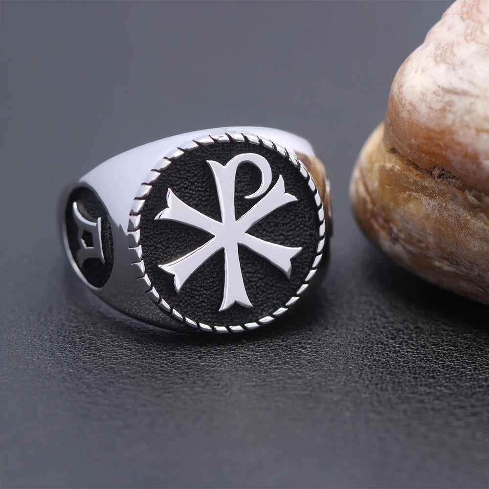 Christian Orthodox Cross Ring — 925 Silver