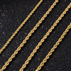 YM Jewelry 2/3/4/5/6MM Classic Twisted Rope Chain Stainless Steel Necklace Fashion Jewelry Accessories For Men Women Unisex