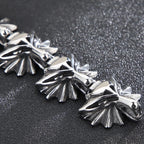 Gothic 8pcs Wolf Heads Chain Bracelet for Man Stainless Steel Mens Bracelets Unique Masculine Jewelry Gifts for