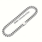 316 Stainless Steel Plated 18k Gold Fashion 8.10.12mm Encrypted Cuban Chain Rap Hip Hop Men Women Bracelet Necklace Accessories