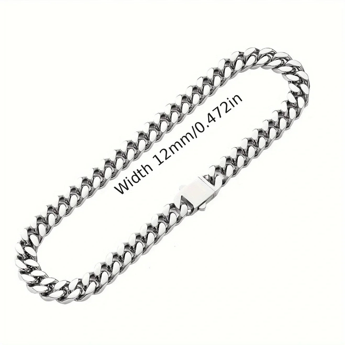 316 Stainless Steel Plated 18k Gold Fashion 8.10.12mm Encrypted Cuban Chain Rap Hip Hop Men Women Bracelet Necklace Accessories