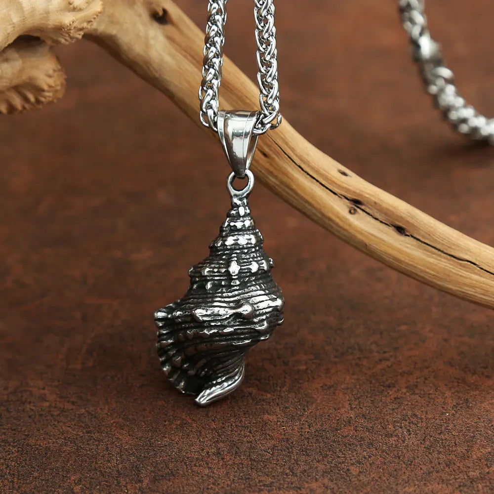 Seashell Pendant — Stainless Steel