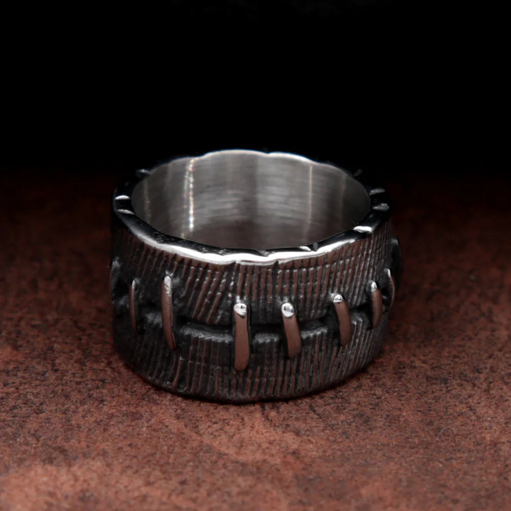 Suture Biker Ring — Stainless Steel