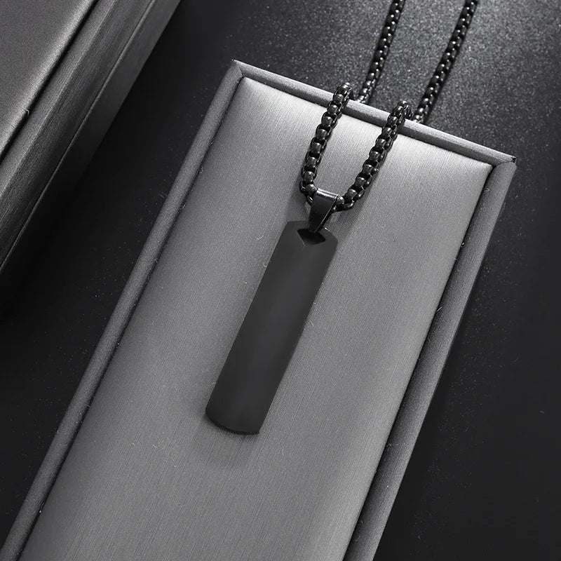 Gold Minimal Box Chain Pendant Necklace