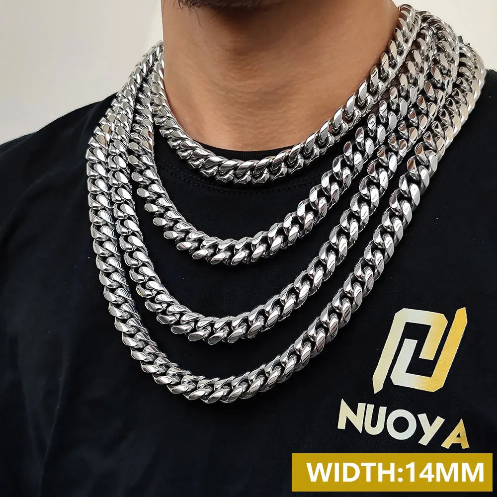 Stainless Steel Cuban Chain Necklace Miami