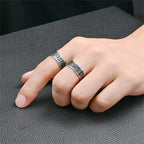 Retro Handcraft Statement Ring — Stainless Steel