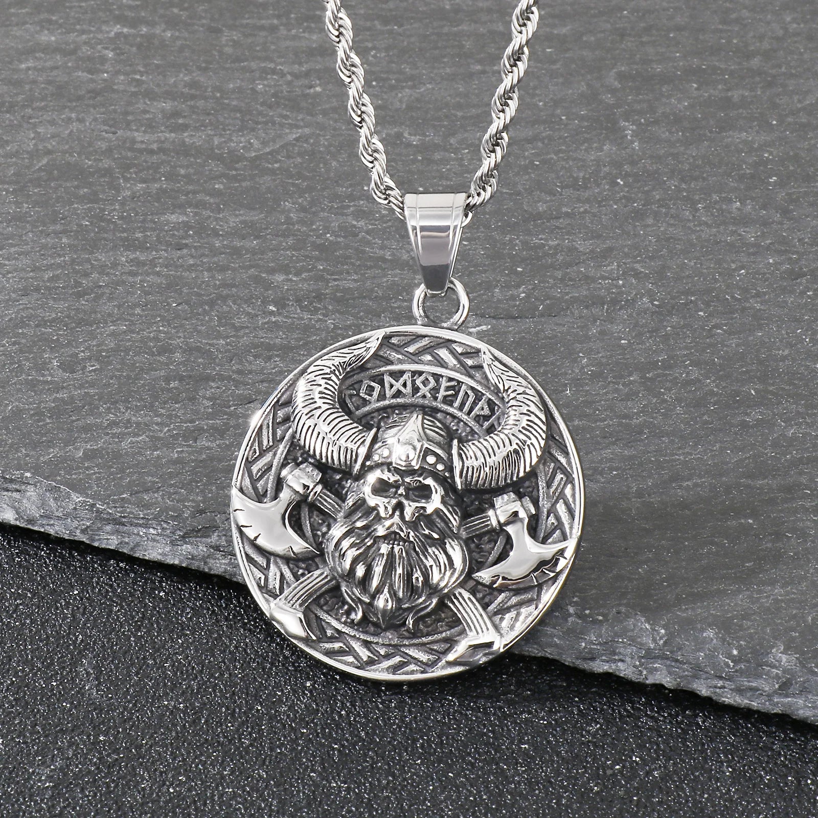 Ghost House Skull Pendant Necklace — Stainless