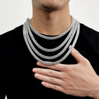 Iced Out Cuban Chain Necklace Stainless Steel 8MM