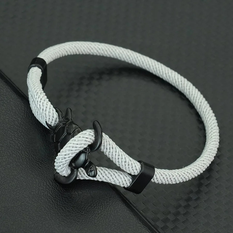 Unique Marine Turtle Rope Bracelet Men Adjustable Easy Hook Multi-Color Option Milan Cord Wristband Beach Homme Jewelry
