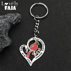 Heart Key Silver Pendant Shaped Cardinal