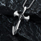 Vintage Punk Hip Hop Templar Knight Cross Pendants Necklaces For Men Women 316L Stainless Steel Fashion Jewerly Drop