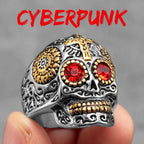 Cyberpunk Skull Ring — Stainless Steel