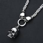 Gothic Skull Steel Pendant Punk Dimensional