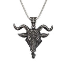 Baphomet Goat Head Pendant Necklace — Stainless Steel