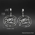Sigil Lucifer Hoop Earrings — Stainless Steel
