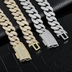 Iced Out Cuban Chain Necklace Stainless Steel 11MM