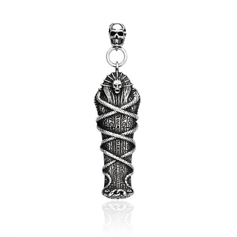 Egyptian Pharaoh Stainless Steel Pendant Necklace